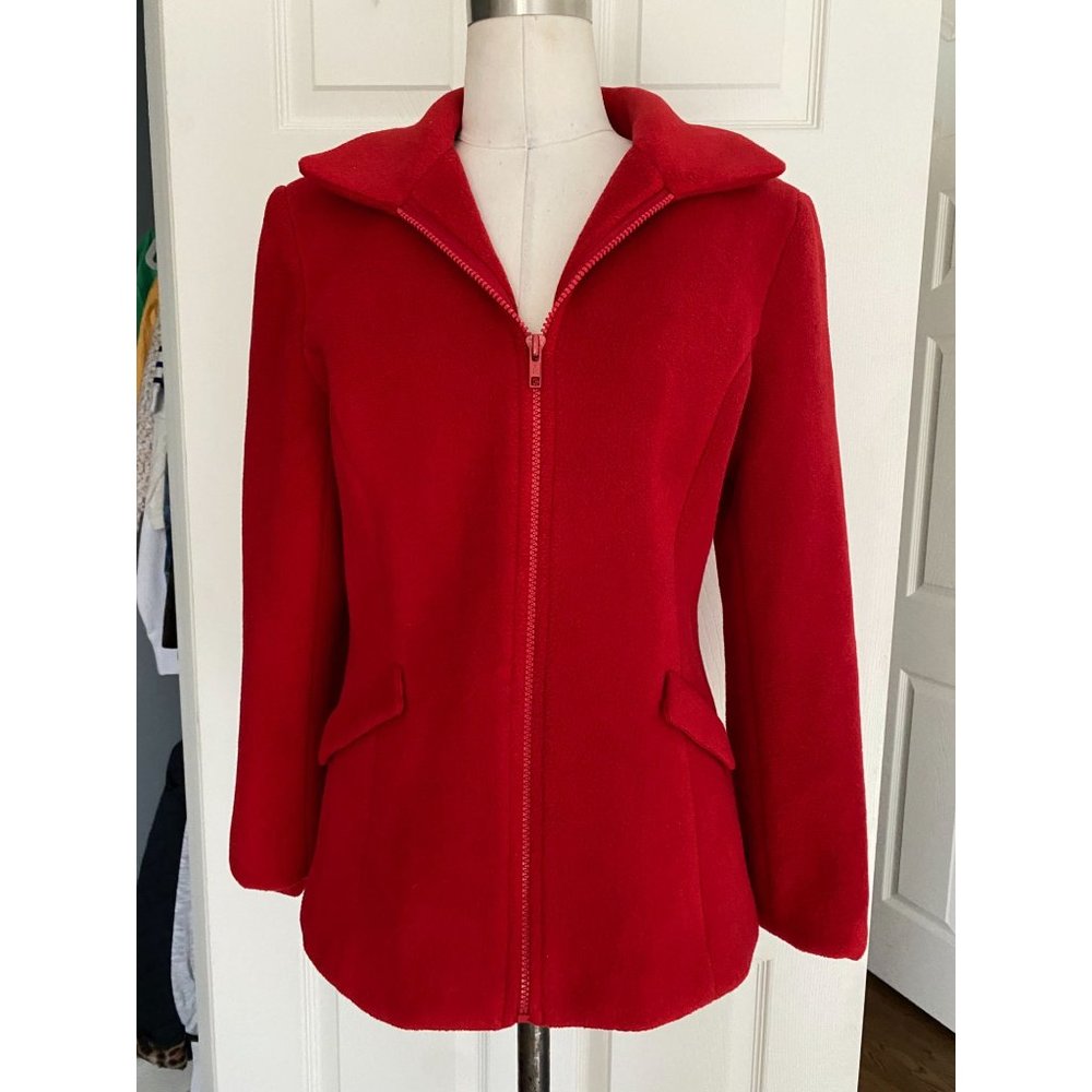 compagnie internationale express red zip up jacket SMALL